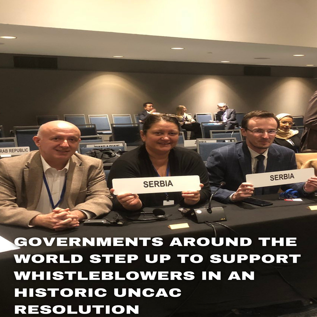 Governments Around the World Step Up to Support Whistleblowers in An Historic UNCAC Resolution