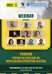 Webinar: Putting the Spotlight on Whistleblower Protection in Africa 