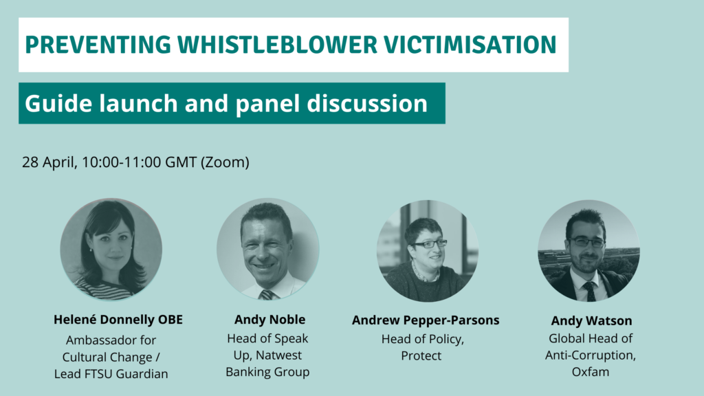 Preventing Whistleblowing Victimisation: Guide Launch and Panel Discussion