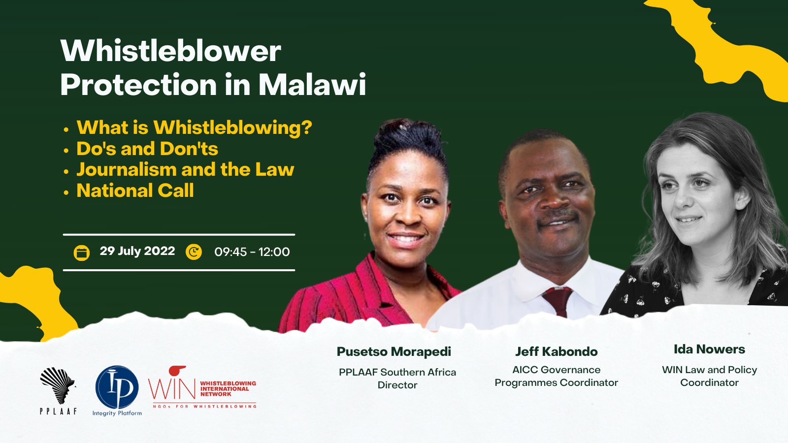 Whistleblower Protection in Malawi Webinar