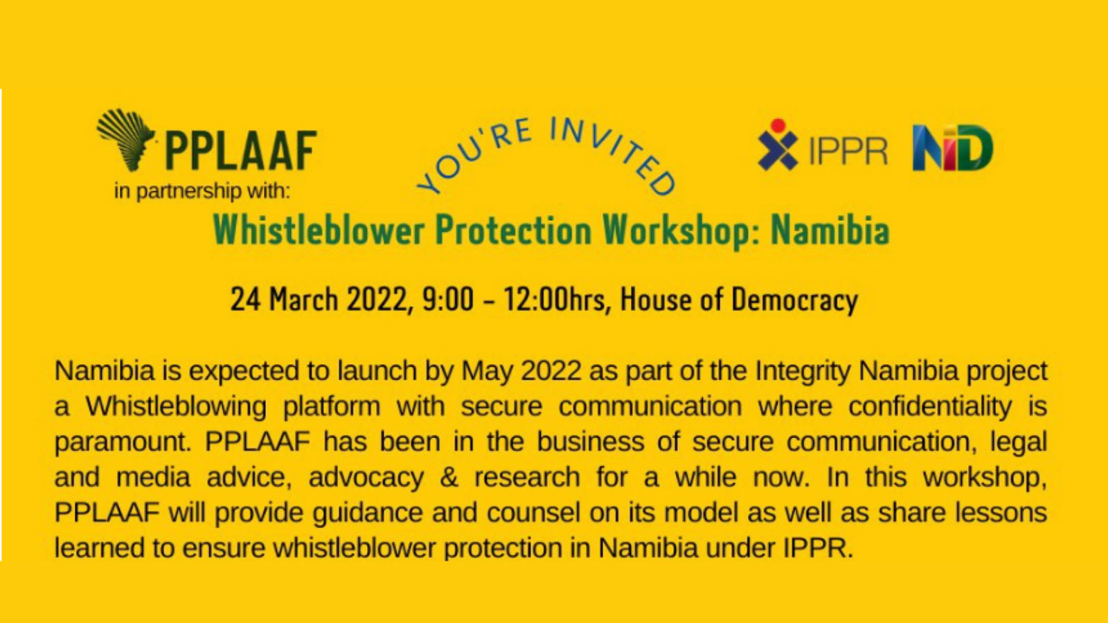 Whistleblower Protection Workshop: Namibia