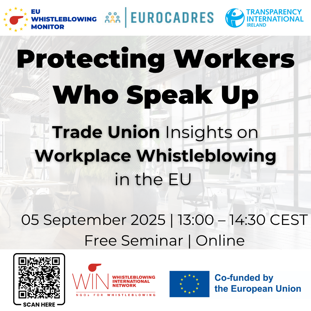 Protecting Workers Who Speak Up: Trade Union Insights on Workplace Whistleblowing in the EU
