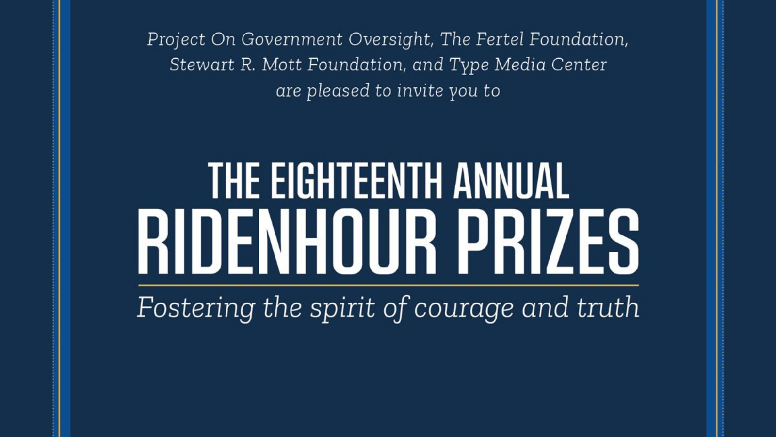 18th Annual Ridenhour Prizes