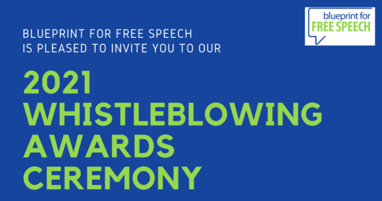 Blueprint for Free Speech 2021 Whistleblowing Awards