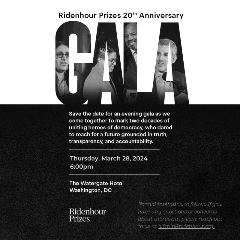 Ridenhour Prizes 20th Anniversary