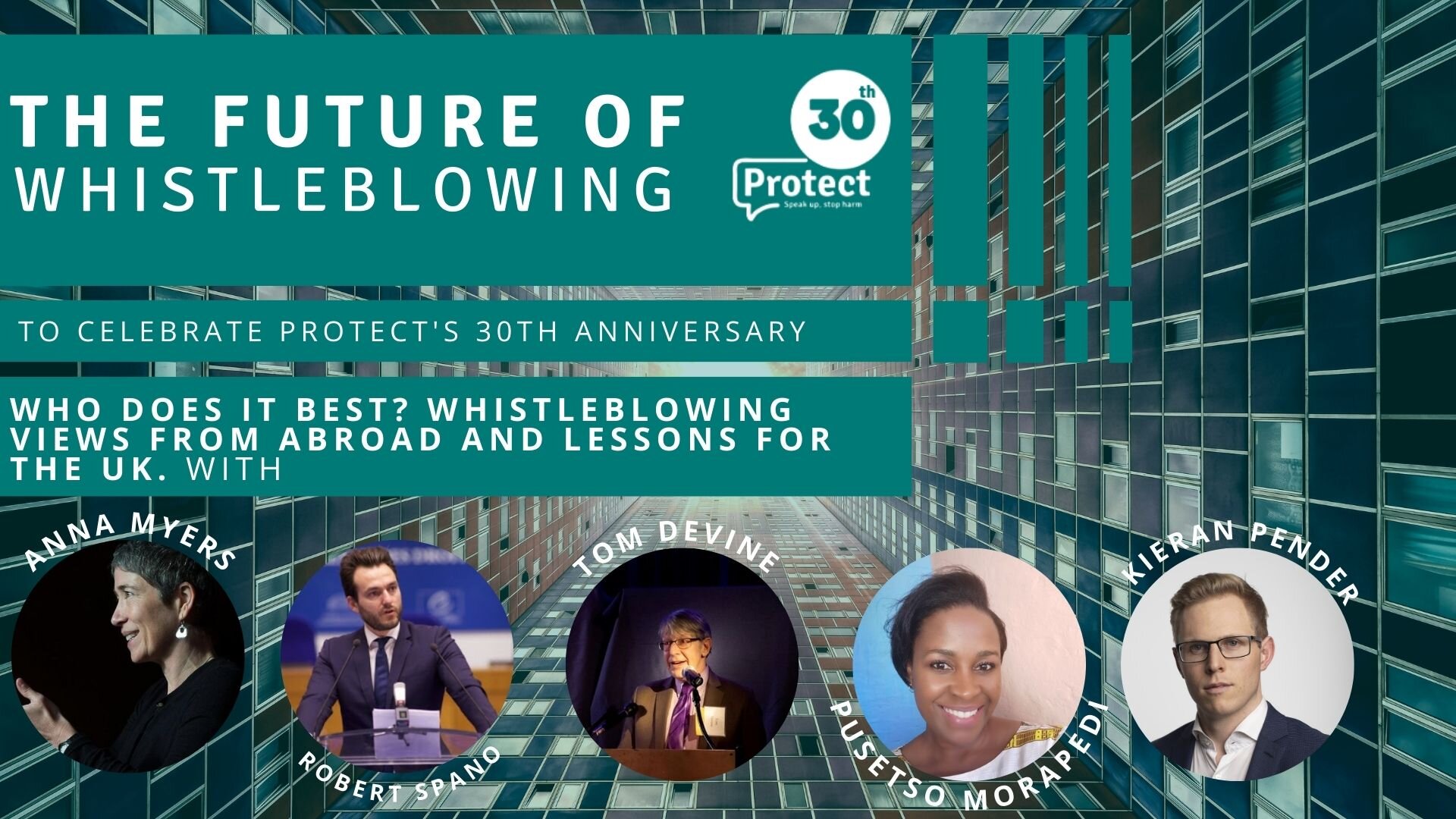 The Future of Whistleblowing: Protect's 30th Anniversary Conference