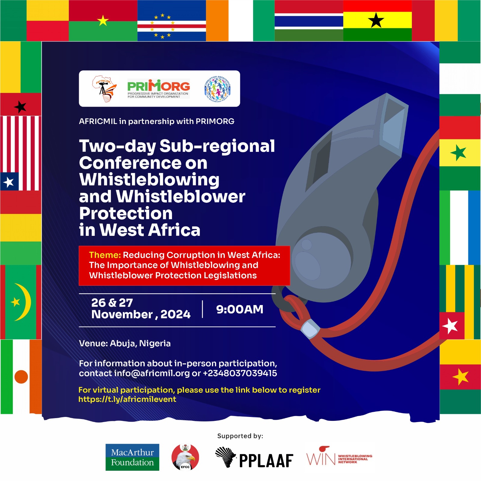 Sub-regional Conference on Whistleblowing and Whistleblower Protection in West Africa